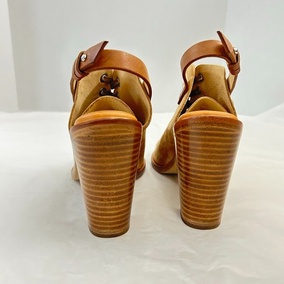 Rag & Bone Trafford Suede Peep-Toe 4" Heels Booties Sz 37.5 or US 7          - 1 - Picture 4 of 11